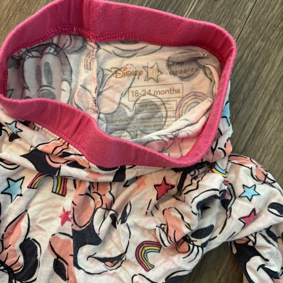 Little Sleepies Minnie forever long sleeve set 18 - 24 month bamboo pajamas EUC - Picture 5 of 5